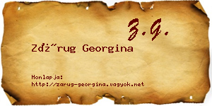 Zárug Georgina névjegykártya